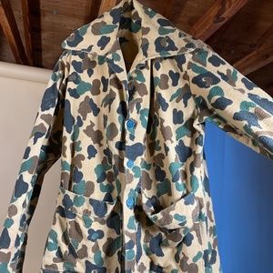 Vintage Handmade Camo Print Felt Jacket
